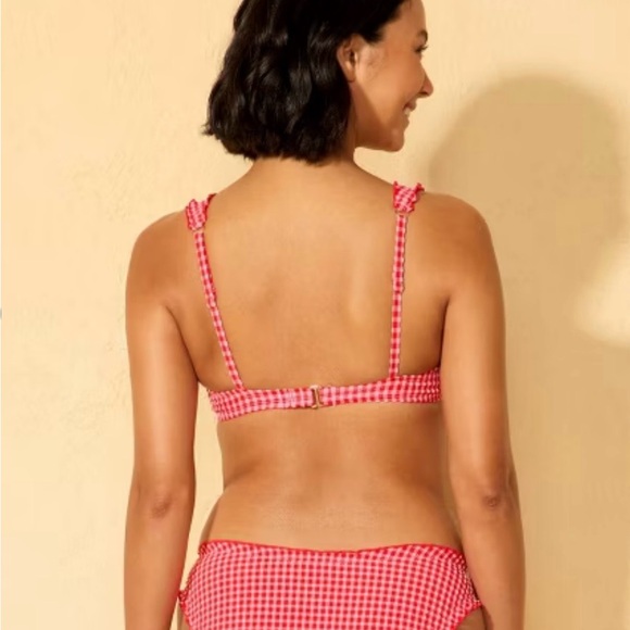 Gingham Ruffle Bikini Top Wild Fable - Picture 2 of 4